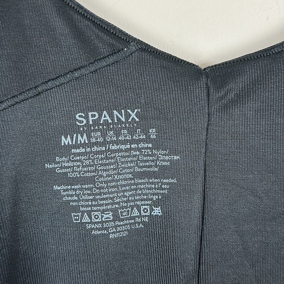 SPANX Womens Power Conseal-Her Open-Bust Bodysuit Black Size Medium Shapewear - Picture 4 of 12